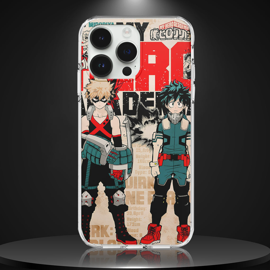 MY HERO ACADEMIA 001 | SILICON TEXTURED BACK CASE