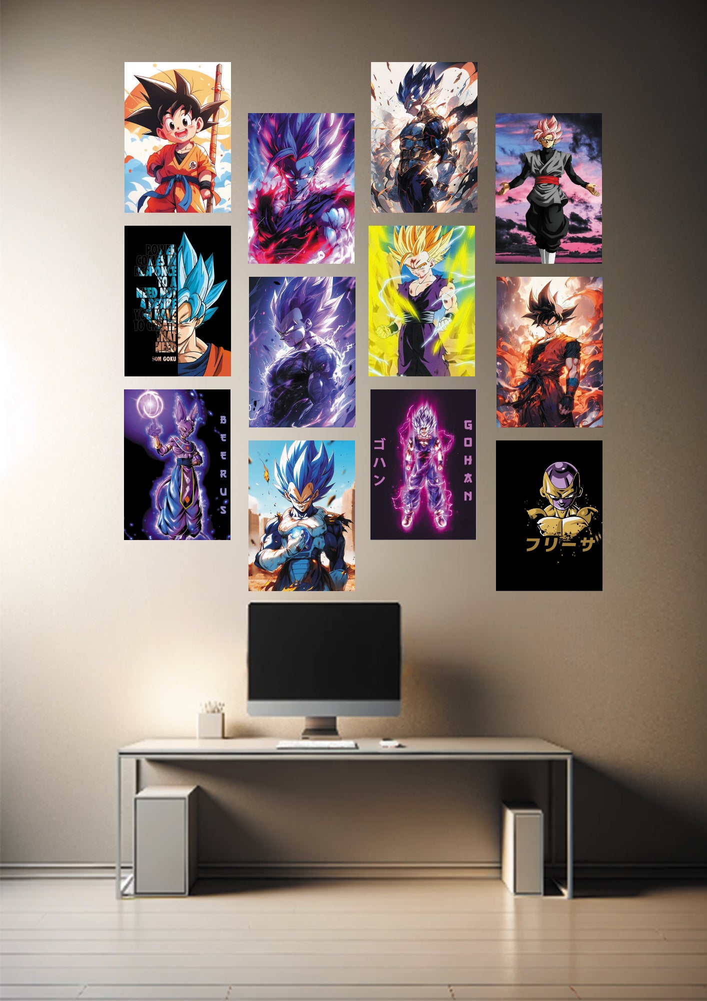 DRAGON BALL Z WALL COLLAGE KIT (12 POSTERS) - OtakuART