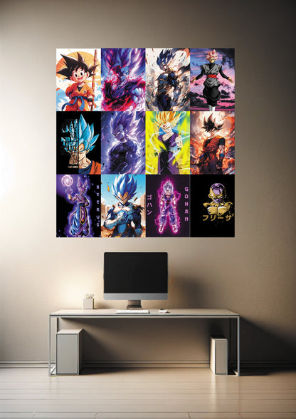 DRAGON BALL Z WALL COLLAGE KIT (12 POSTERS) - OtakuART