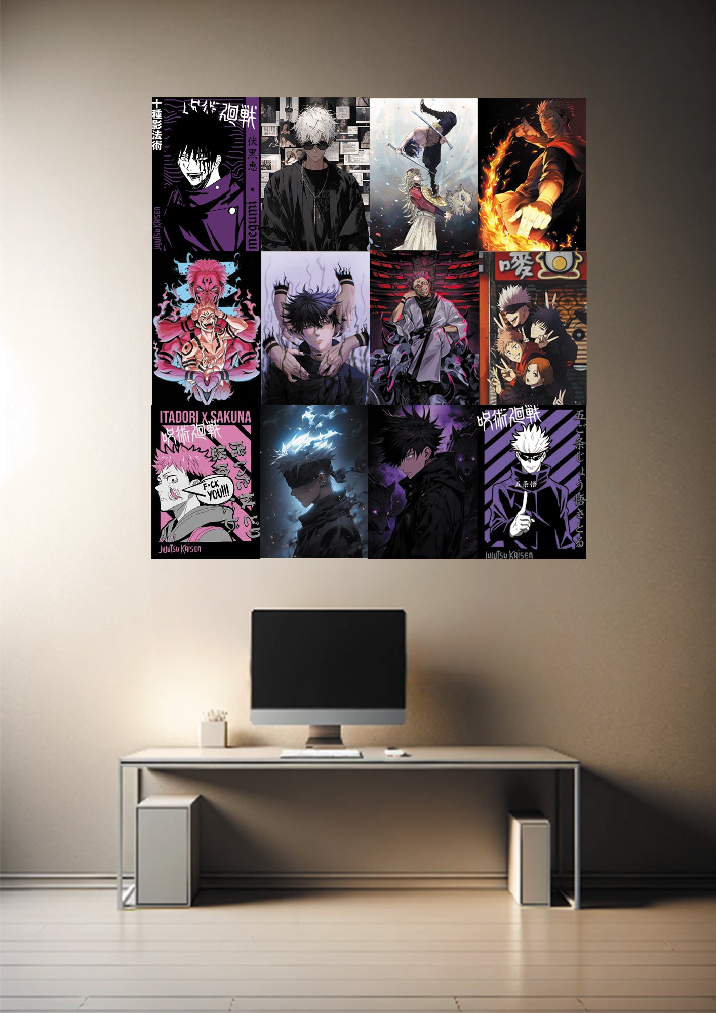 JUJUTSU KAISEN WALL COLLAGE KIT (12 POSTERS) - OtakuART